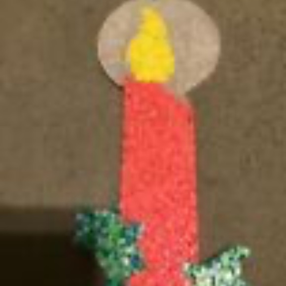 2 Vintage retro melted Plastic Popcorn Christmas Decor Glowing Candle with Holly - Picture 4 of 11